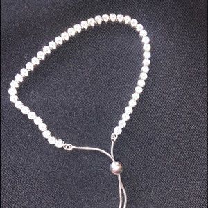 Diamonique SS Adjustable Bracelet